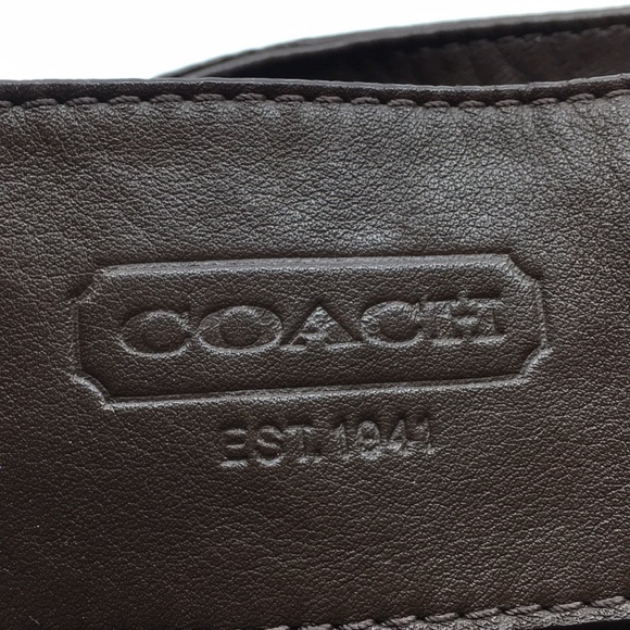 Coach Hobo Zoe F14707 Brown Leather Shoulder Bag with silver tone hardware - Picture 8 of 17